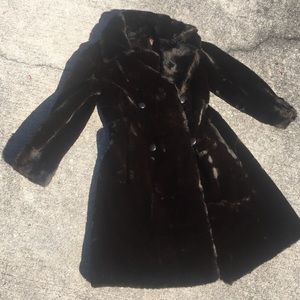 Vintage 60’s Chocolate Brown FAUX FUR COAT!